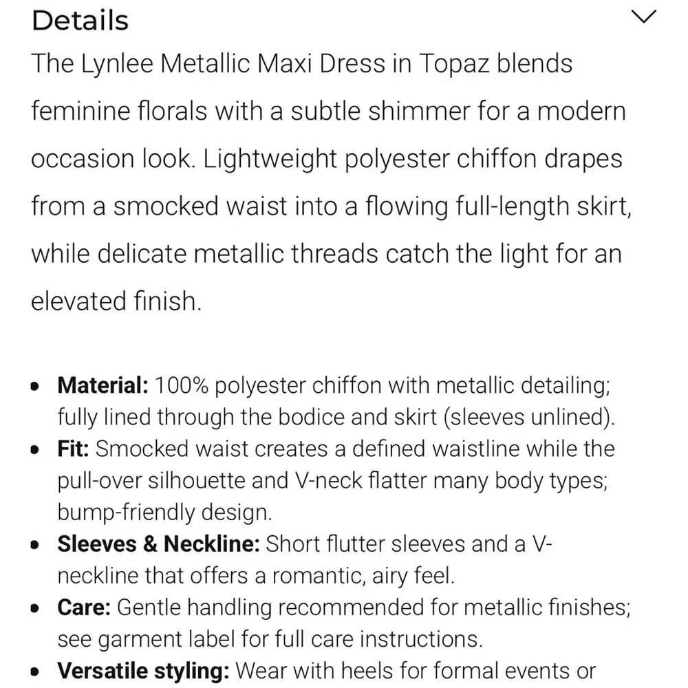 Lynlee Metallic Maxi Dress Baltic Born - Picture 5 of 5